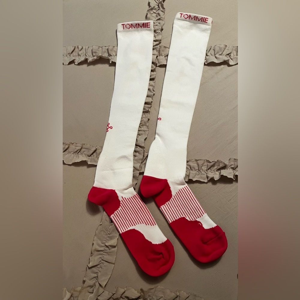Tommie Copper NWOT Red and White Knee-High Compression Socks for Men, L